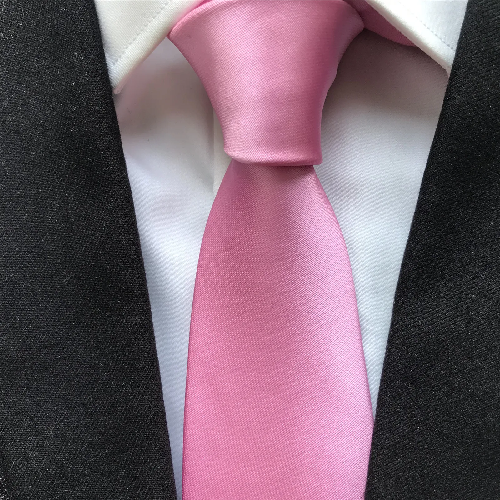 Men's Ties Solid Pink Neck Tie Light Pink Gravata Tie for Grooms Wedding