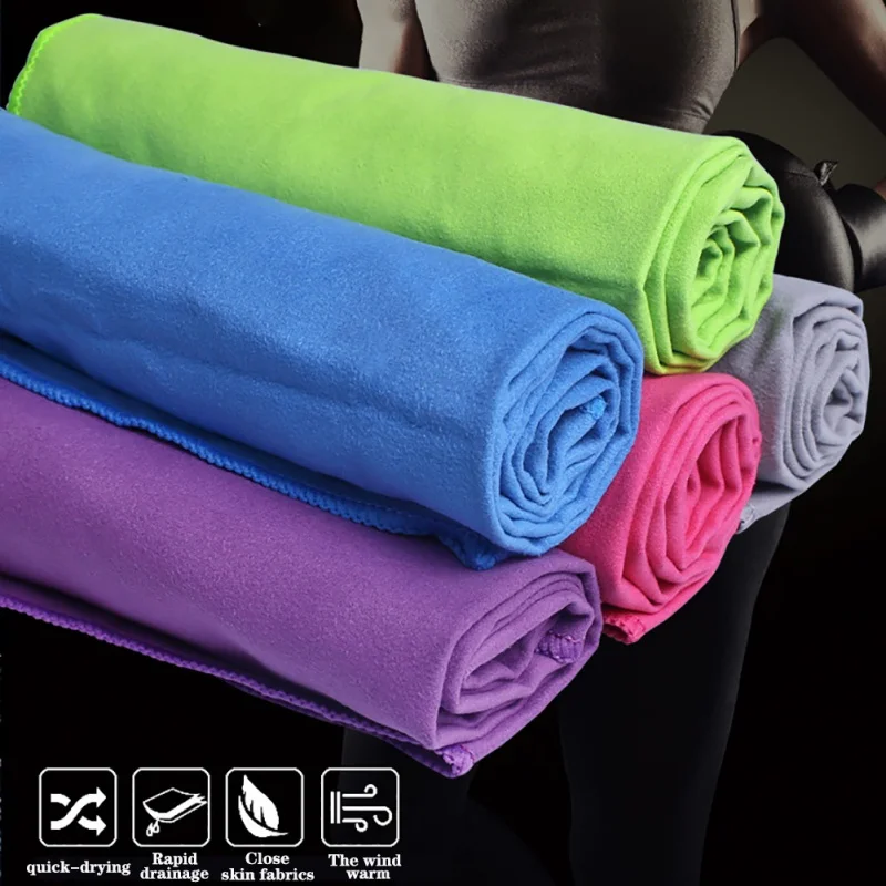 Outdoor Travel Camping Hinking Towel Sweat Quick-Drying Swimming Towel Double-Sided Velvet Anti-Bacterial Sports Face Towel