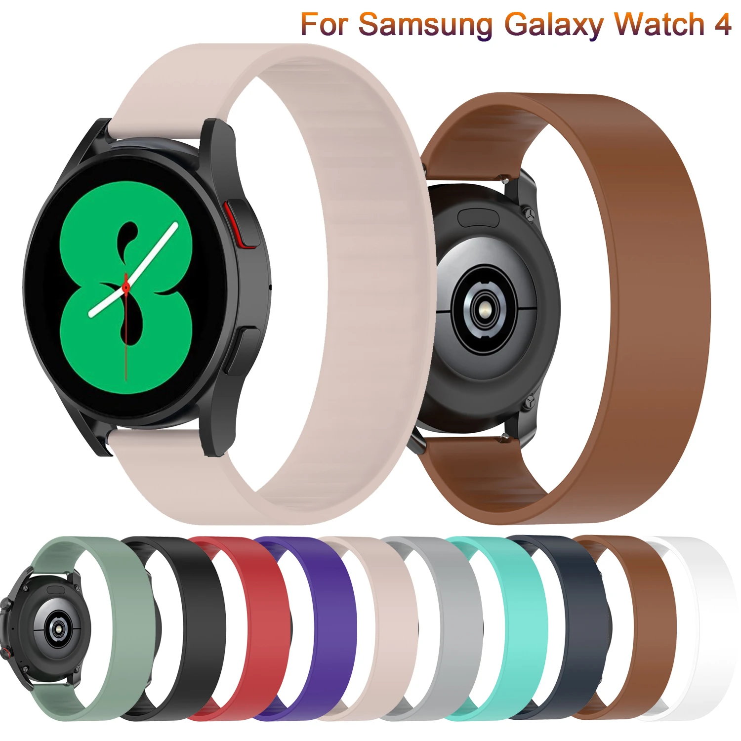 Silicone Band For Samsung Galaxy Watch 4 44mm 40mm Strap Easyfit Watchband For Samsung Galaxy Watch 4 classic 46mm 42mm Bracelet