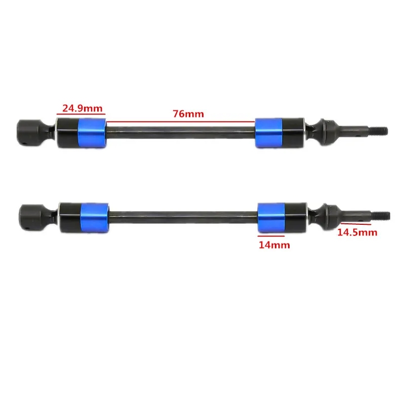 2pcs 5451X Hard Steel Splined CVD Swing Driveshaft Axles For RC Car Model Traxxas 1/10 E-Revo Summit Revo 3.3 E-MAXX T-MAXX