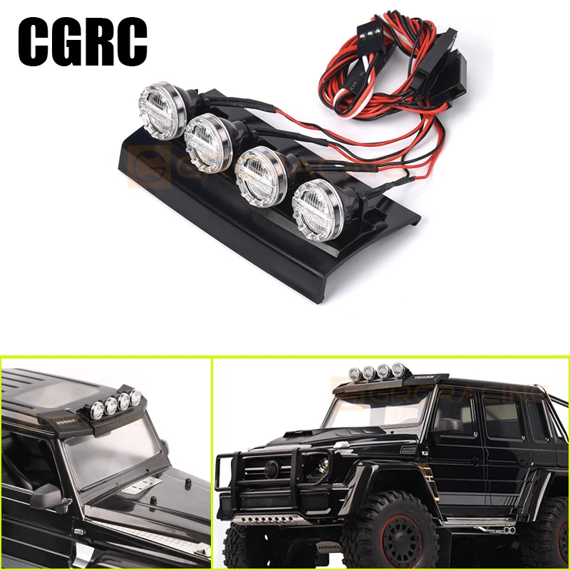 Car Roof Spotlight Off-road Searchlight  For 1/10 RC Crawler Car Traxxas Mercedes Benz TRX4 G500 TRX6 G63 DIY PART