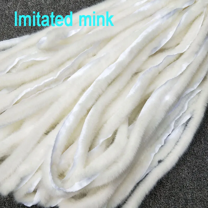 Artificial Mink Fur Rabbit Fur Ribbon Tapes DIY Furry Fluffy Trim Trimming Home Decor Sewing Costume Hat Crafts 1y Faux Fur