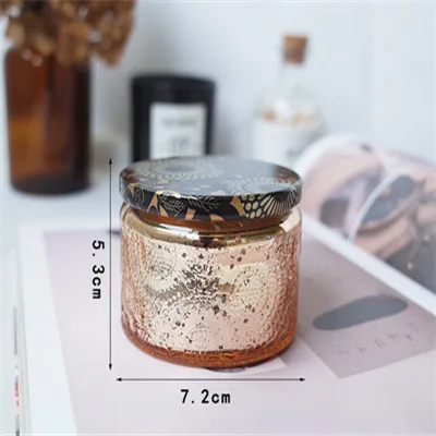 6pcs Aromatherapy Candle Making Bottle Jar with Lid Glass Empty Wax Candlestick Candle Cup Brown Scented Candle Cans Vintage