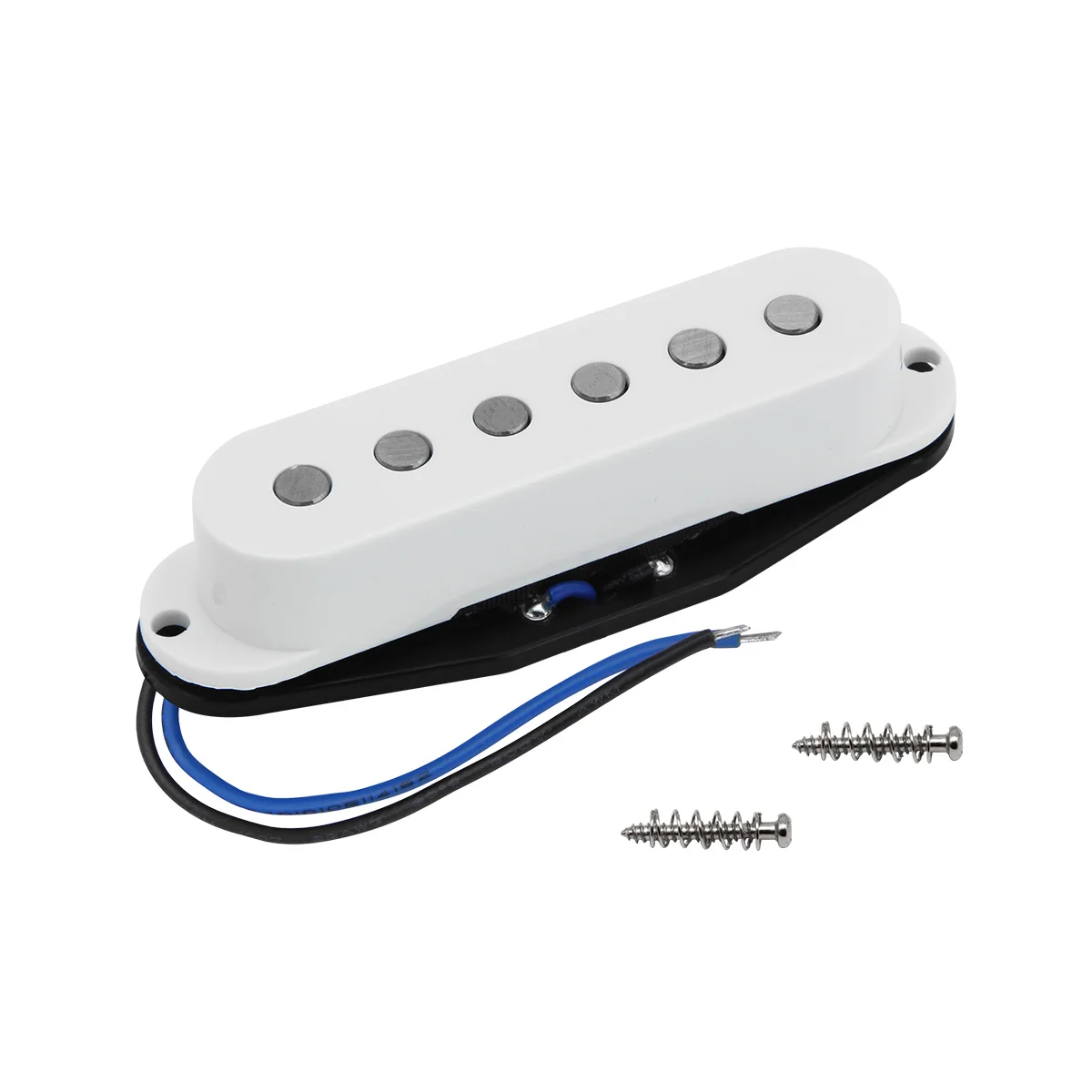 FLEOR 1PCS Flat Top Vintage Alnico 5 Single Coil Pickup White for ST Electric Guitar,Neck/Middle/Bridge Pickup for Option