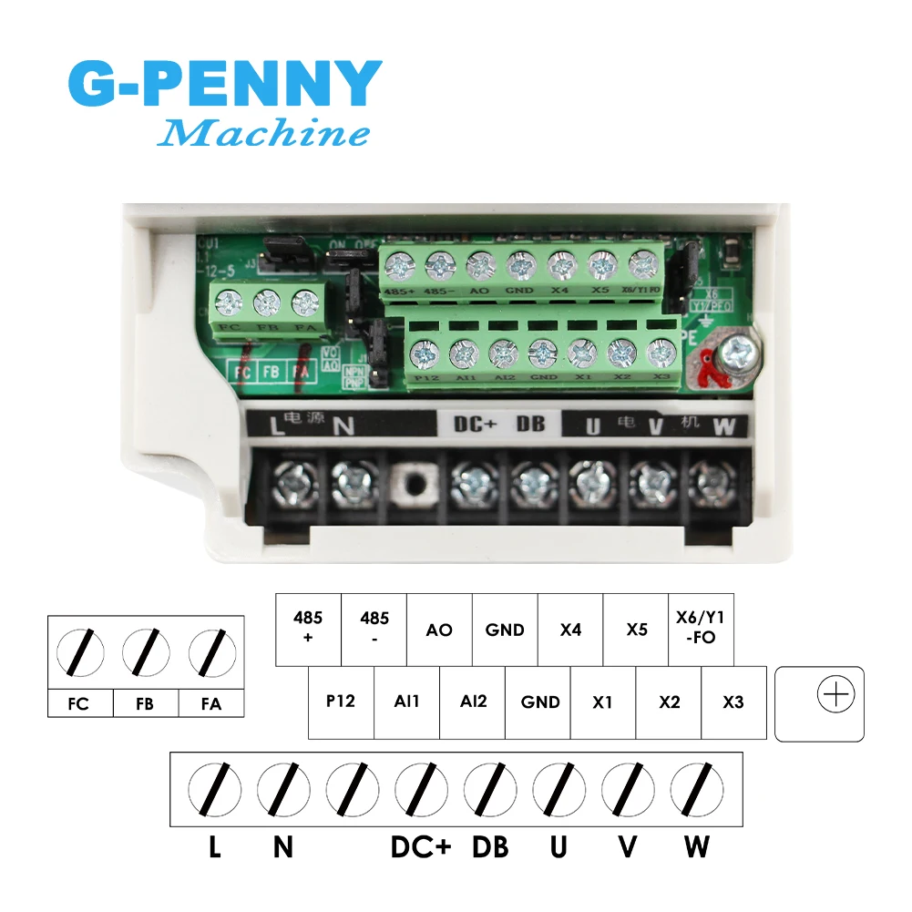 2.2kw ER25 air cooling spindle kit 4pcs ceramic ball bearings 0.01mm accuracy 1-16mm collets & 2.2kw 220v inverter