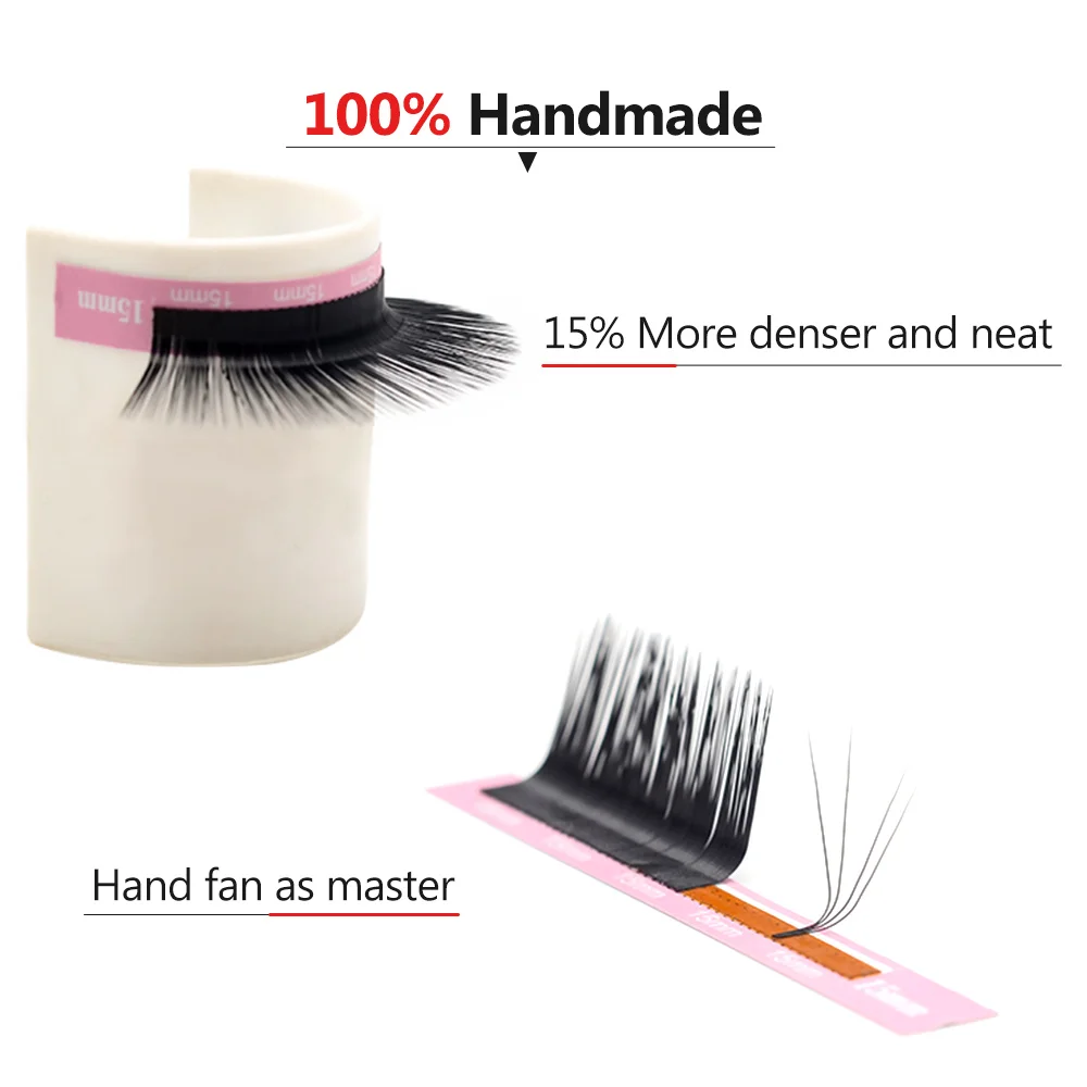 Qeelasee M Krul Valse Wimper Extensions 4 Gevallen/Lot Nertsen Zwart Matte Individuele Wimpers 8-15mm Gemengde Groothandel make-up Wimpers