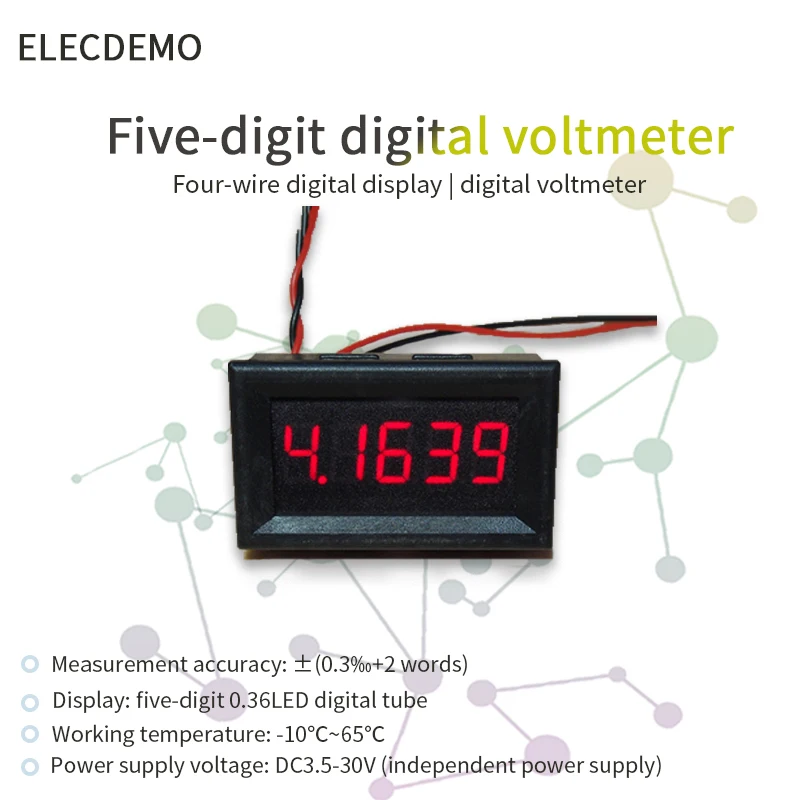 Five-digit display digital voltmeter head 0-4.3000-33.000V four-wire variable precision super four and a half digits universal