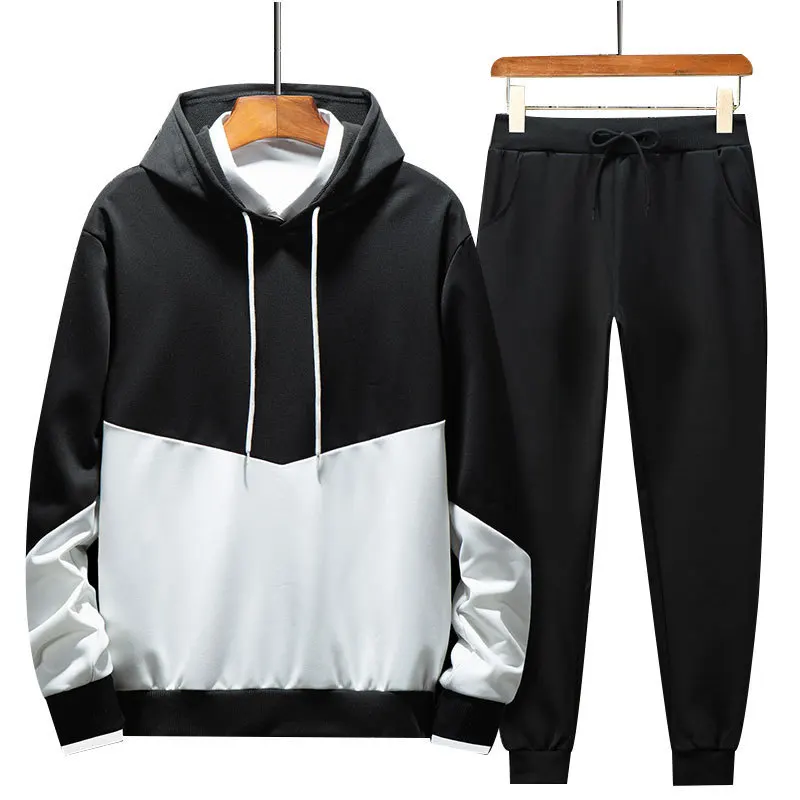 Mens Sets 2021 New Casual Men's Long-sleeved Hooded+pants Sets Sweater Sports Sets Autumn Two-piece Suit Men Clothing