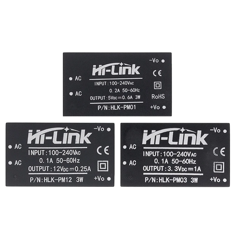 1 sztuk HLK-PM01 HLK-PM03 HLK-PM12 AC-DC 220V mini moduł zasilania, inteligentny przełącznik domowy moduł zasilania