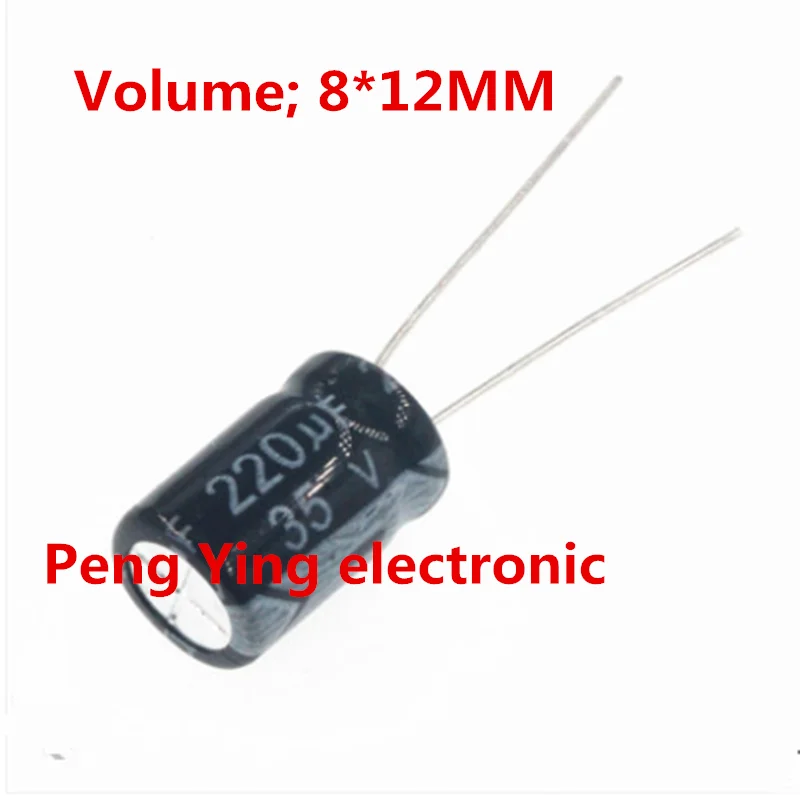 

10PCS Electrolytic capacitor 35V220UF 35V220UF volume 8*12MM 220UF35V original spot 16V100UF 16V100UF volume 5*11MM 16V/100UF