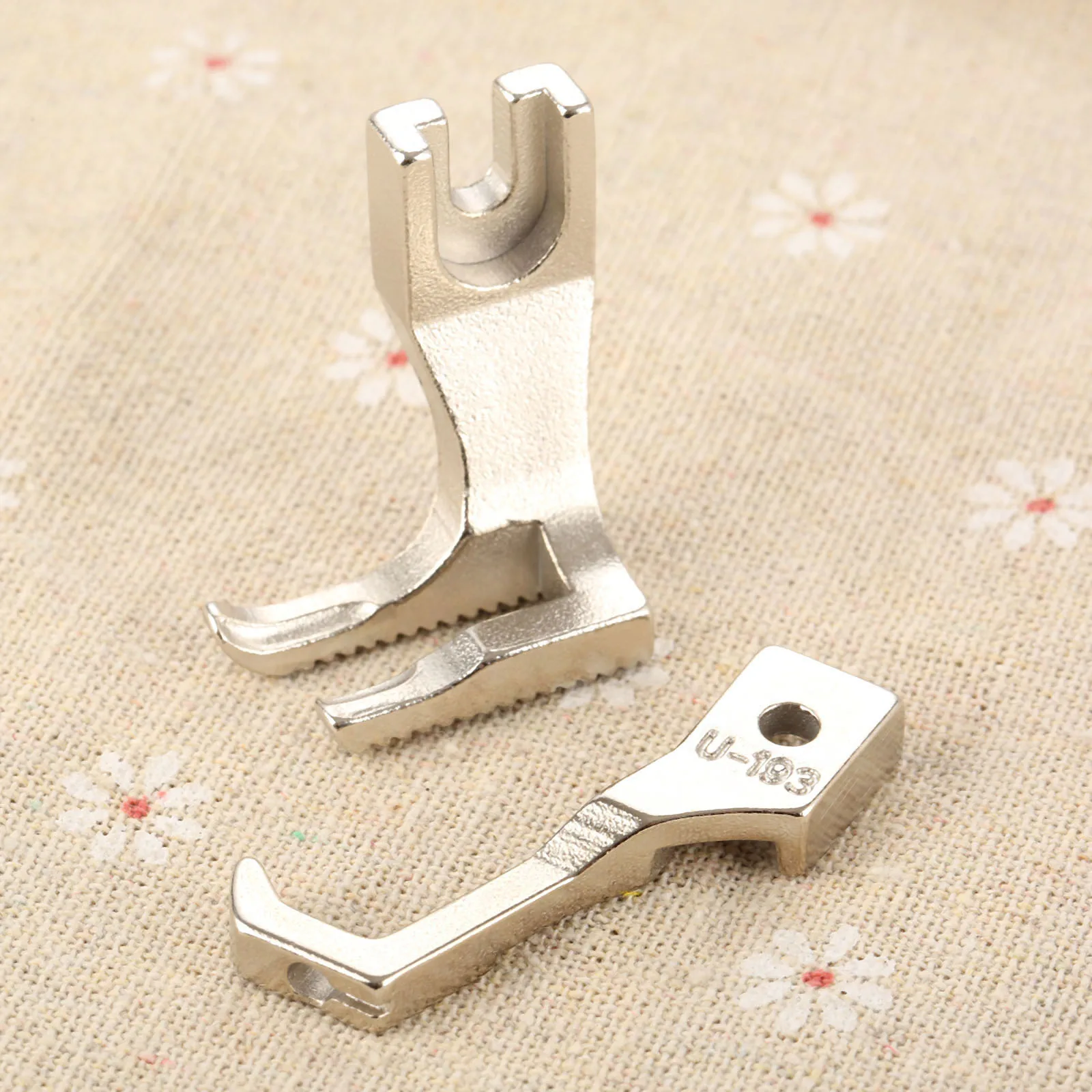 DRELD U192 U193 Synchronous Car Presser Foot Thick Leather Presser Foot Non-trace Without Teeth Flat Bottom Presser Foot