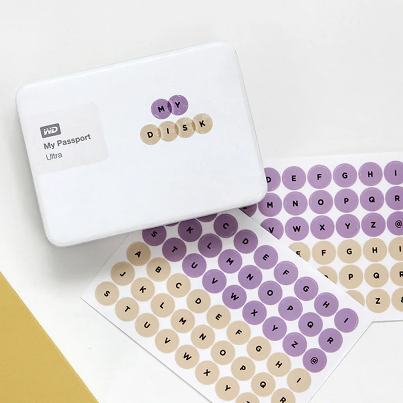 Round Dot Alphanumeric Date Sealing Sticker Waterproof Circular Labels Diary Manual Diy Stationery Paster Decorative Sticker