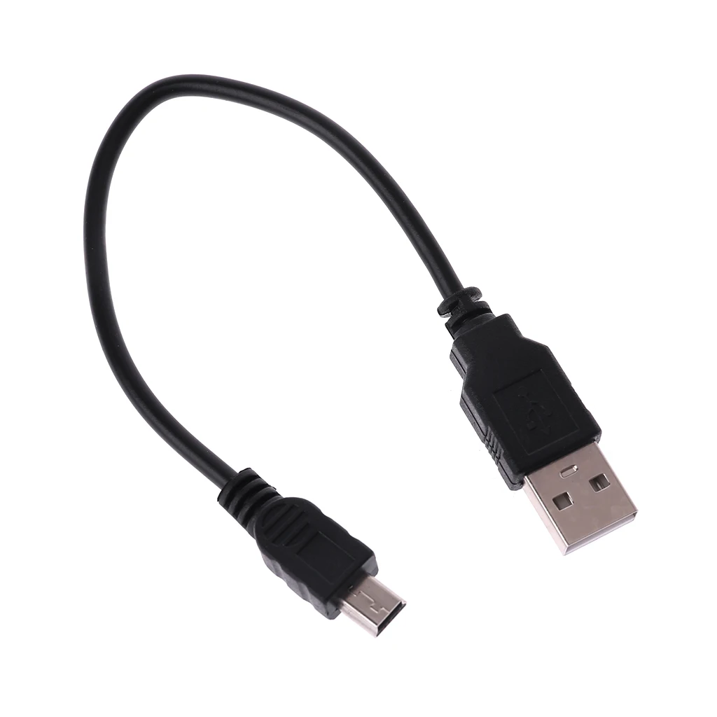 USB 2.0 Short A Male To Mini 5 Pin B Data Cable Cord Adapter