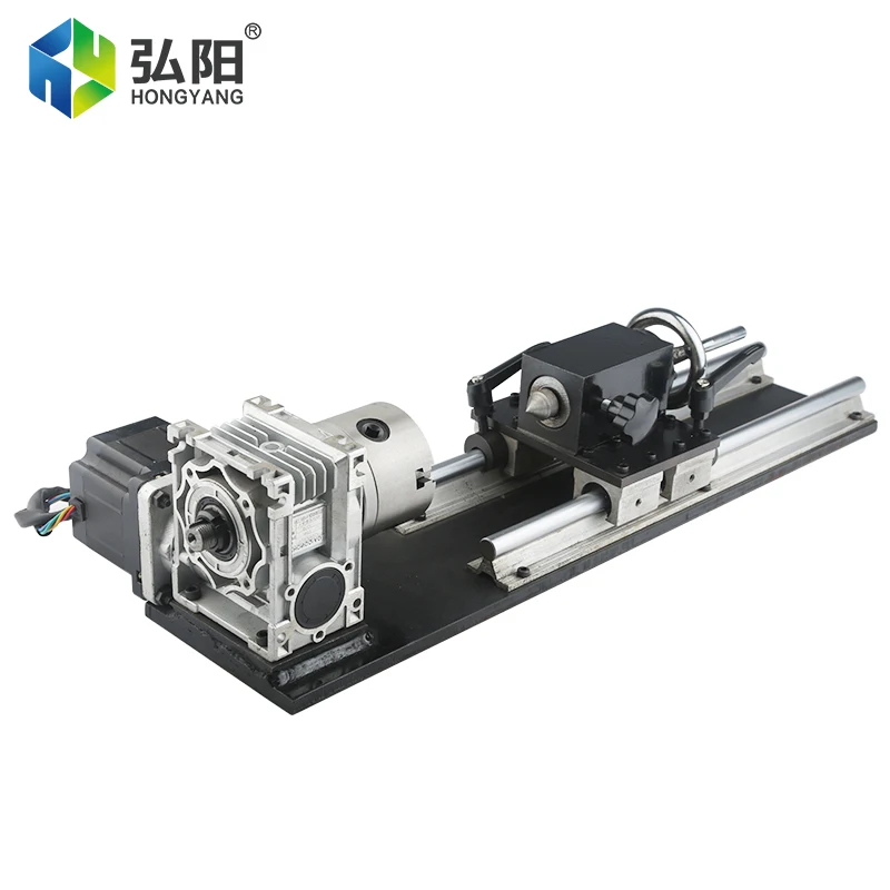 CNC Woodworking Milling Machine 3-Claw Rotating Shaft 80mm Chuck Turntable Four-Axis Worm Deceleration A-Axis CNC Indexing Head