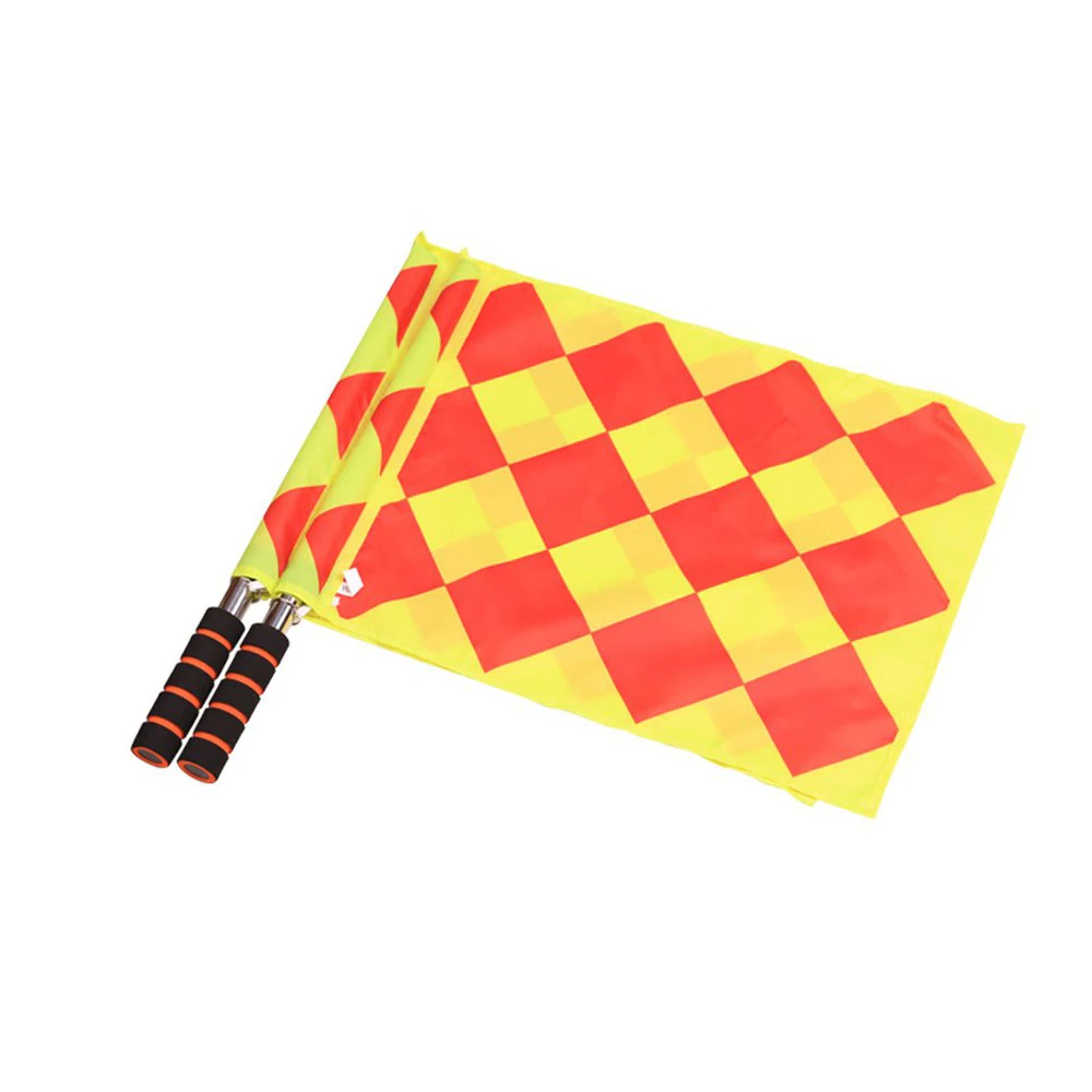 

2PCS Soccer Referee Flag Fair Play Sports Match Football Linesman Flags Referee Sideline equipment Football Supplies