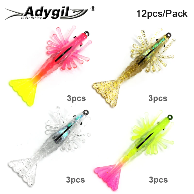 

Приманка для живой креветки adygilperfect Sinker, мягкая пластиковая приманка ADSSL002, 12 шт., искусственная кожа, 110 мм, 12 г