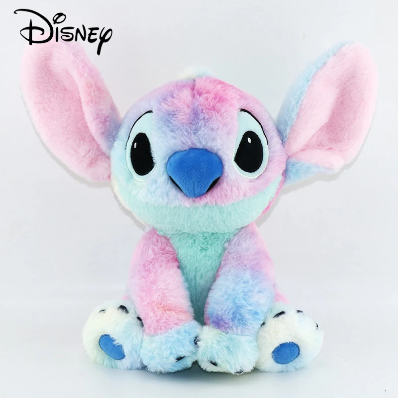 

30cm Disney Stitch Plush Toy Rainbow Color Stuffed Plush Animal Doll Cartoon Super Soft Pillow Cushion Toys for Kids Girl Gift