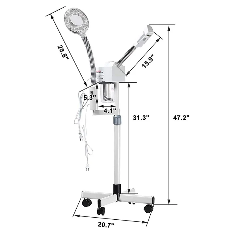 2 In 1 Multifunctional Beauty Sprayer Single Heat Facial Steamer Ozone Nano-Ion Thermal Facial Spray Beauty Salon Cold Light