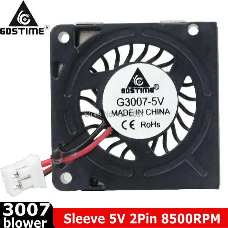 

3007 30mm Micro Blower Fan 5V 2 Pin Silent 30x30x7mm 3CM Mini DC Brushless Turbo Cooling Fans for RC Model Projector 3D Printer