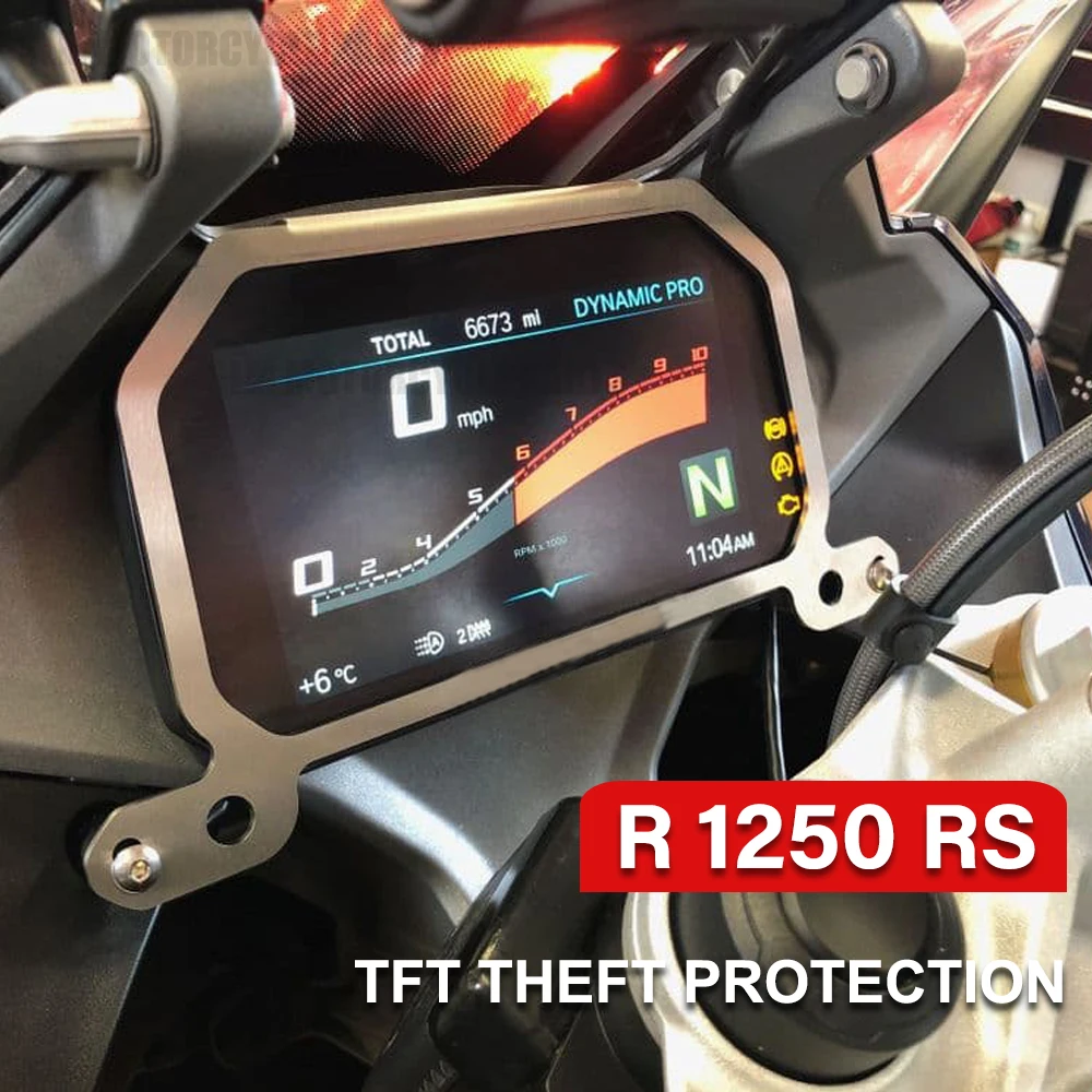 

New Motorcycle Parts TFT Screen Anti Theft Brace Meter Frame Cover Protector Protection With Visor For BMW R 1250 RS R1250RS