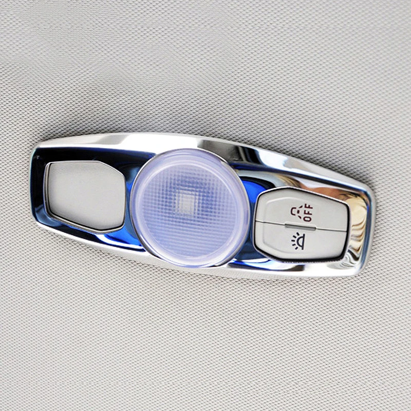 

ABS Chrome Reading lamp read light decoration cover sequin Case For Ford Focus 3 4 Kuga Escape New Fox Maverick 2012 - 2017