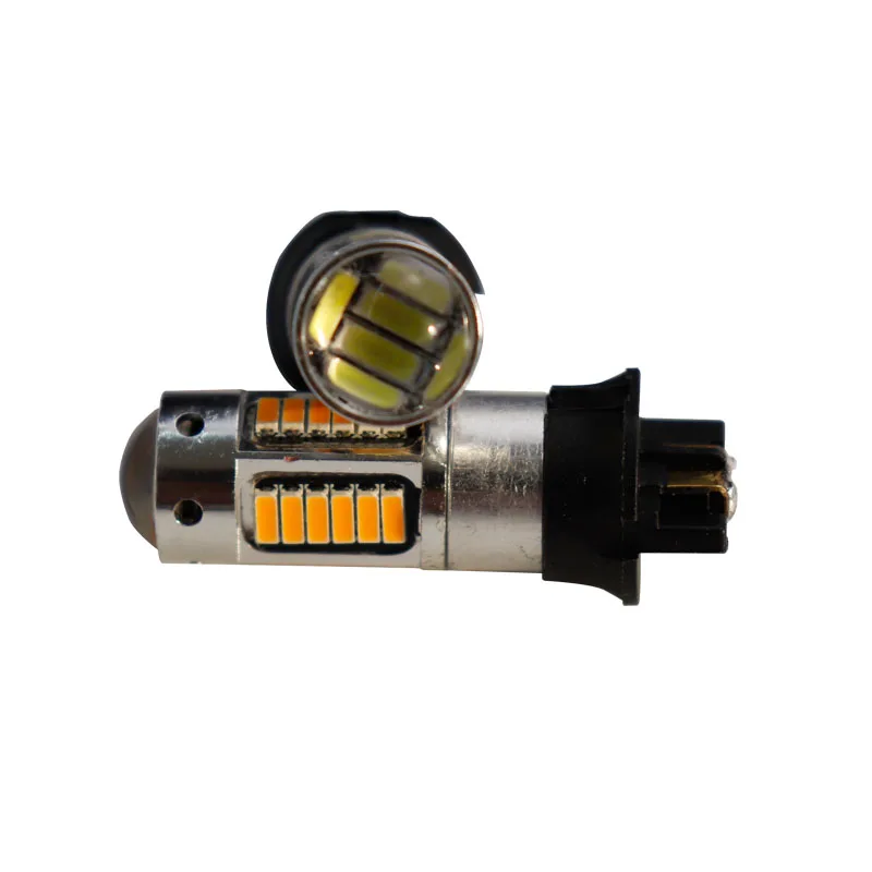 10pcs 30 SMD 4014 PW24W PWY24W Amber Xenon White Turn signal Lights LED Bulbs Daytime Running Light DRL For A3 A4 A5 Q3 view 5