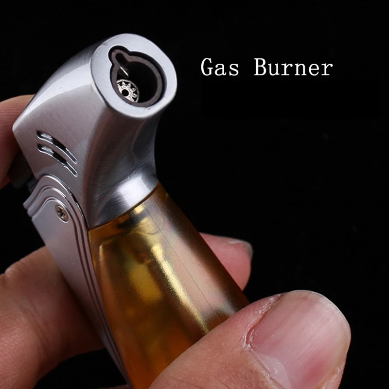 Butane Jet Torch Lighter Plastic Windproof Cigar Lighter Gas Fuel visible