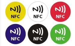 6 teile/los 30mm NFC Aufkleber Protokoll ISO14443A 13,56 MHz NFC 213 Universal Label RFID Tags und Alle NFC Handys