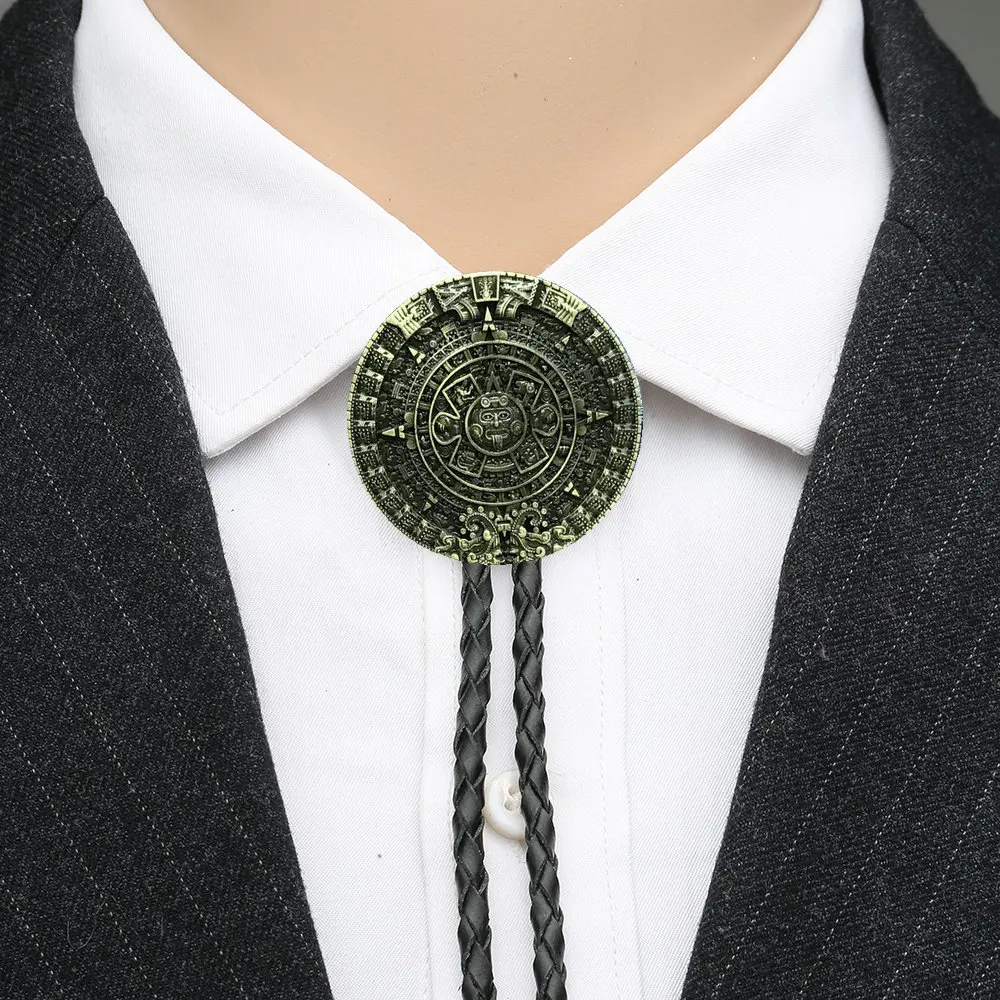 

Western cowboy bolo tie Alberz unisex leather collar rope birthday banquet suit accessories