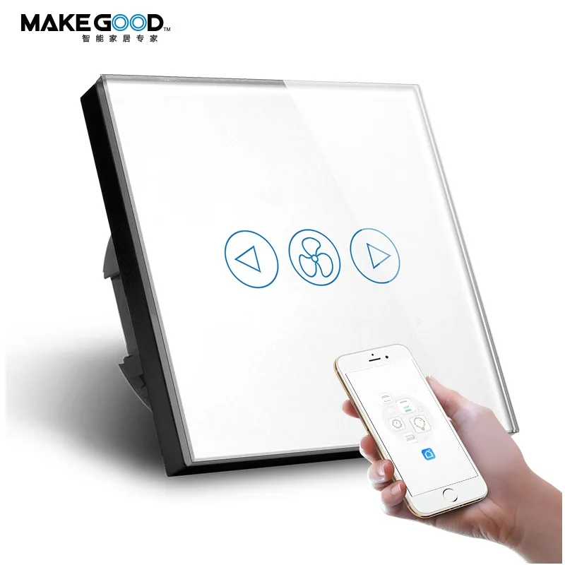 

Original Makegood EU Standard, Smart Life,WiFi Speed Controller Fan Touch Switch For Mobile APP Remote Control The Speed