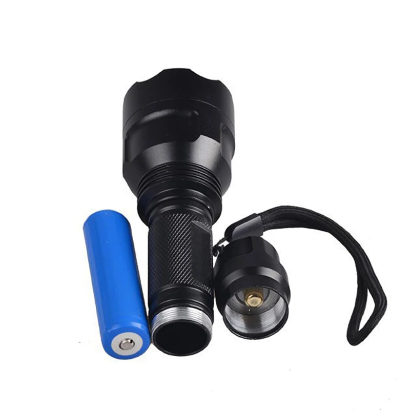 GM Powerful 3W LED Red Flashlight Portable 3-Mode LED Red light Waterproof 18650 Red Torch for Cycling Hunting Hiking Fishing