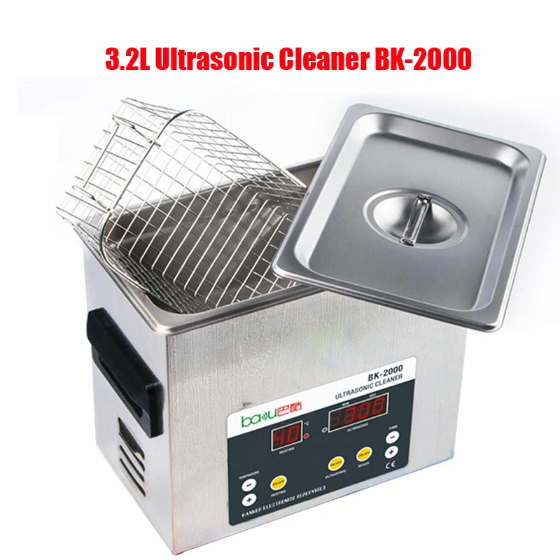 3.2L Ultrasonic Cleaner BK-2000 Household Washing Glasses Fruit Vegetable Jewelry Earring Watch Cleaning Machine