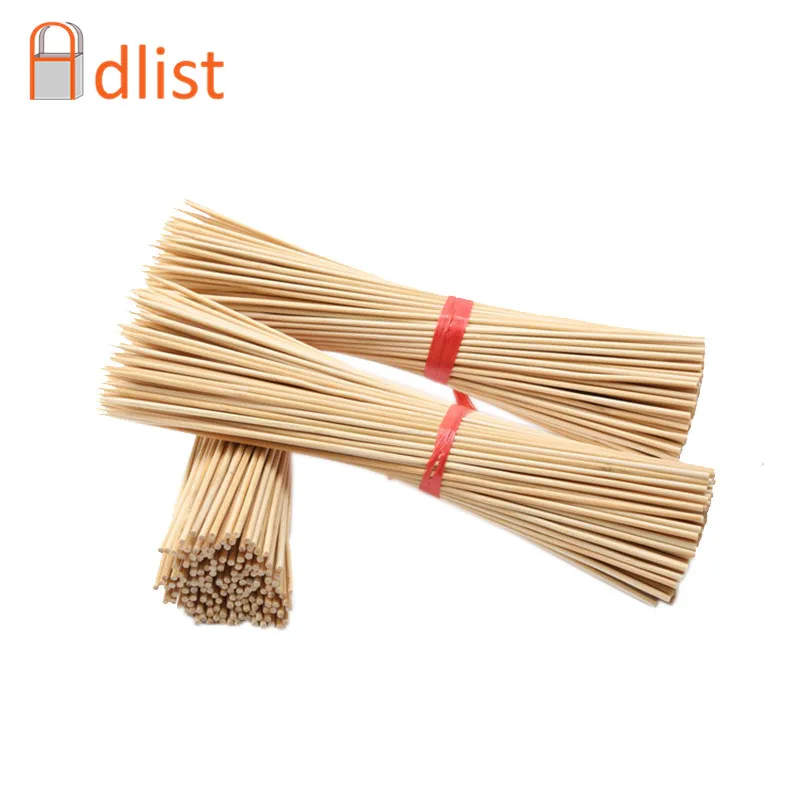 

100pcs Disposable Bamboo Sticks Barbecue Tools 28cm x3mm Natural BBQ Wooden Bamboo Skewers for Barbeques Indoor & Outdoor Gril