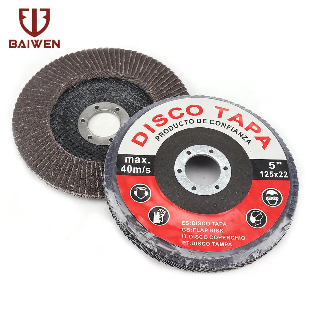 2-10pcs Flap Discs 125mm Sanding Discs 60/80 Grit Grinding Wheels Blades Abrasive Tools for Angle Grinder 7/8inch Hole