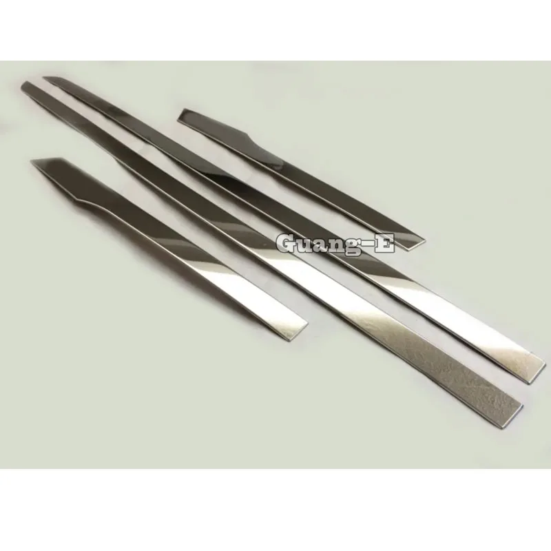 For Suzuki Vitara 2016 2017 2018 Car Styling Cover Detector Stainless Steel Side Door Body Trim Sticks Strips Molding 4pcs