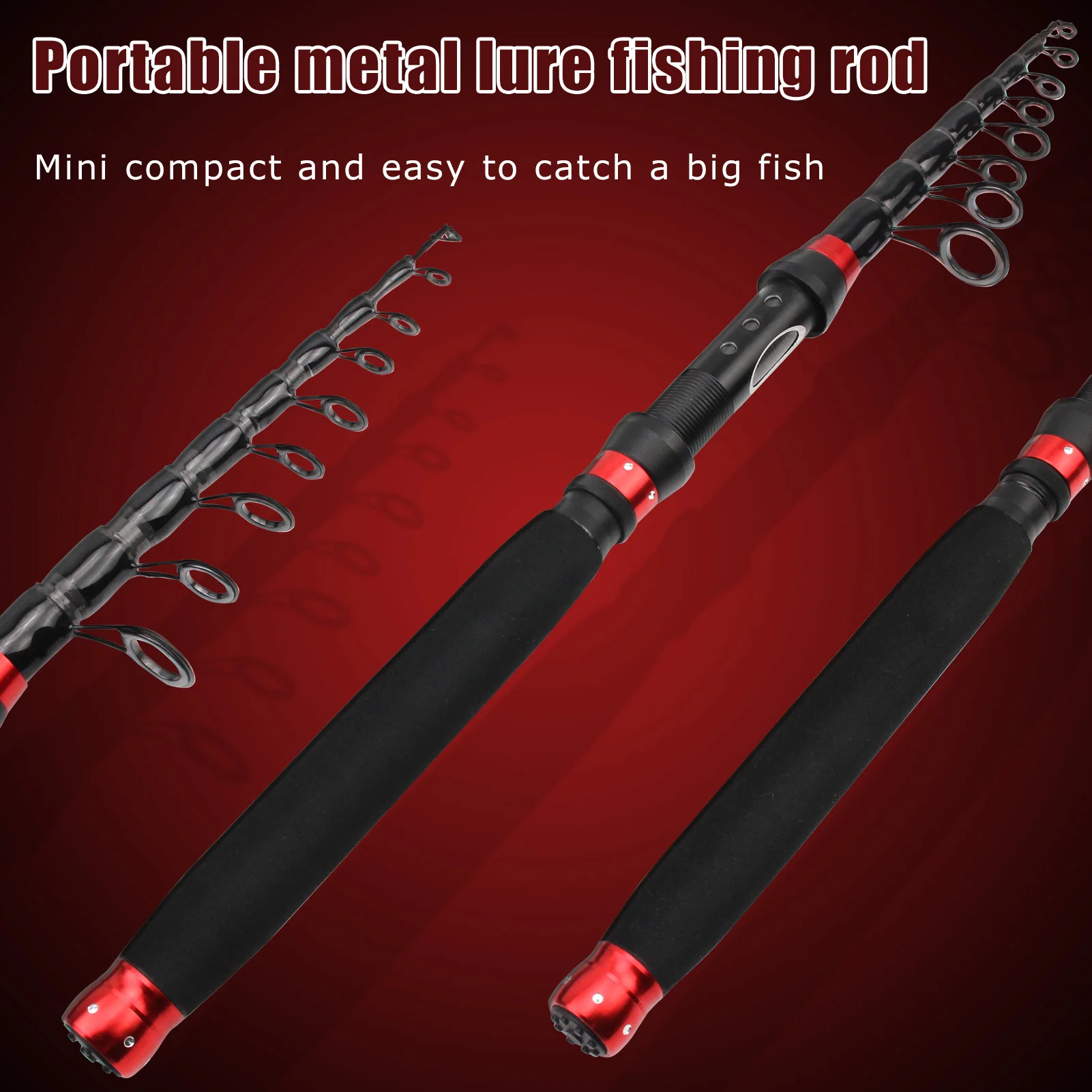 

NEW High quality2.1m2.4m2.7m3.0m Spinning Casting fishing rod telescopic trout Travel pole Lure Weight 10-50g lure rod pesca