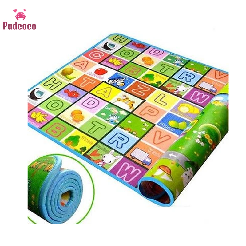 Pudcoco-alfombrillas de juego para bebé y niño pequeño, tapete divertido con letras del alfabeto, para gatear, juego de Picnic