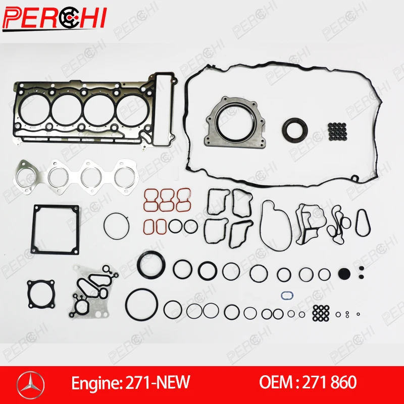 For Benz M271-NEW M271.860 Engine Gasket Kit Set 11-14 C180 W204,C204 1.8L 07-14 C200 C250 E250 Auto parts Engine Spare Gasket