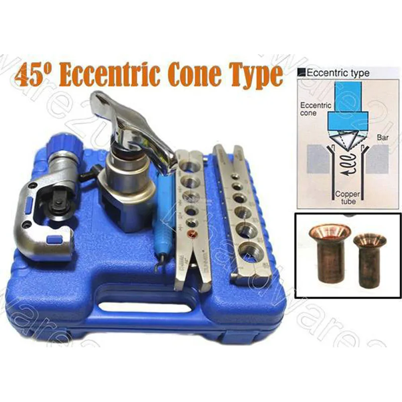 Nuovo Kit di riparazione della refrigerazione dell\'aria condizionata strumento di svasatura conica eccentrica Set di strumenti di espansione del