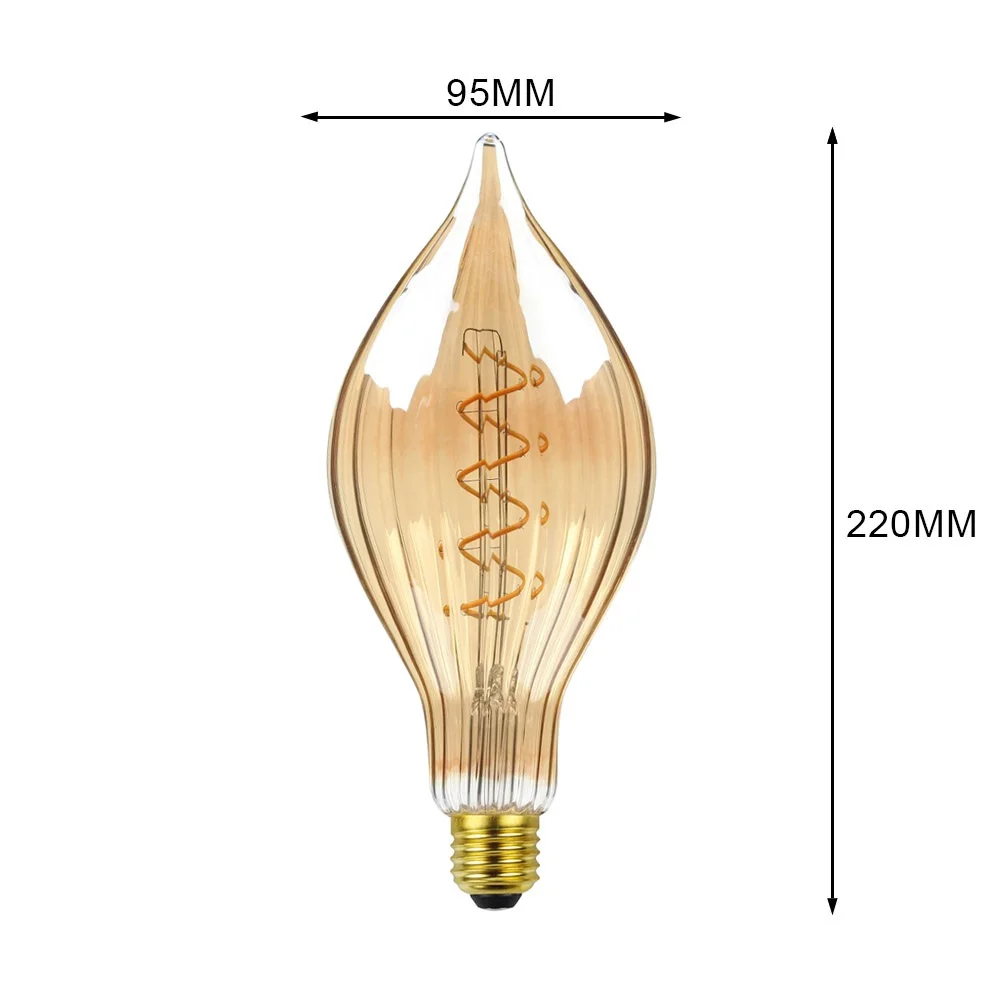 Iwhd-lâmpada de led ampul edison., luminária vintage de 4w, 220v com branco quente e 2700k, para decoração industrial.