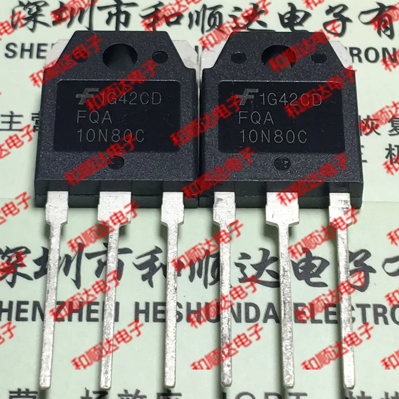 Original New 2pcs/ FQA10N80C  TO-3P