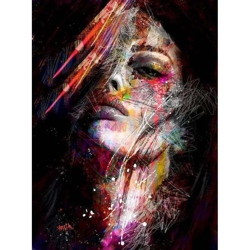 GATYZTORY 60x75cm Rahmen Diy Malen Nach Zahlen Abstrakte Frau Figur Malen Nach Zahlen Auf Leinwand Acryl Diy geschenk