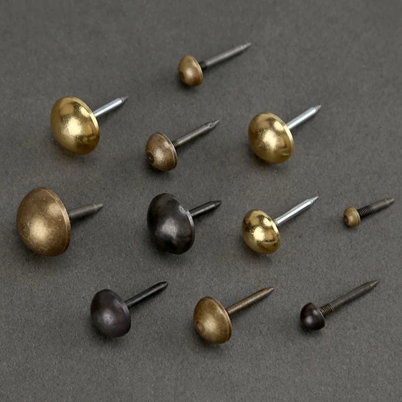 

Retro Vintage 1000PCS Solid Brass Decorative Upholstery Tacks Nails Screws Doornail Tack Stud Hardware 6/8/10/12/14/16/18mm