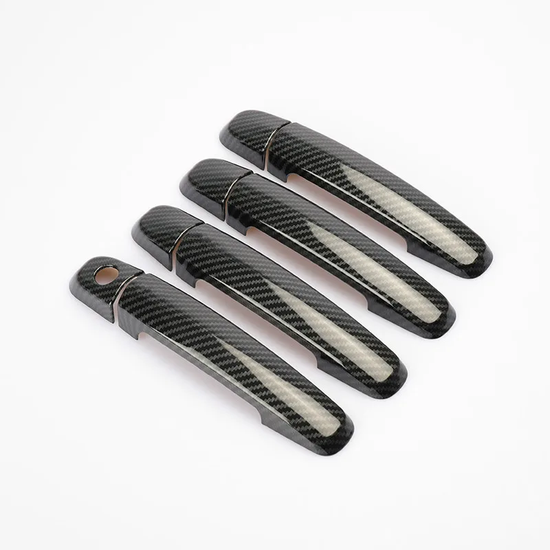 

New Chrome Carbon Fiber Car Door Handle Cover Trim Sticker For Suzuki Splash Suzuki Celerio suzuki ciaz Car Accessories
