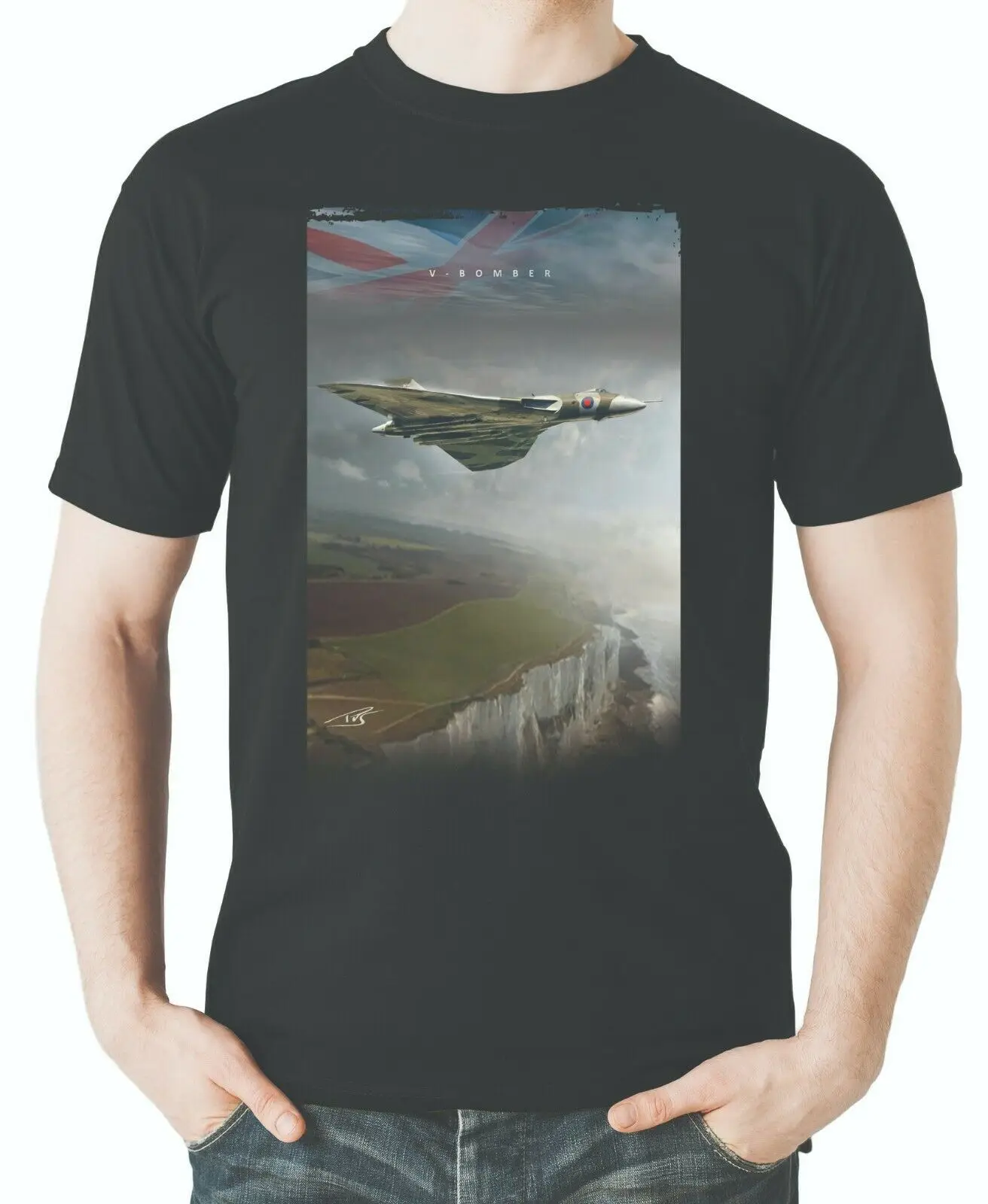 Royal Air Force Avro Vulcan Strategic Bomber Aviation Themed T-Shirt. Summer Cotton Short Sleeve O-Neck Mens T Shirt New S-3XL