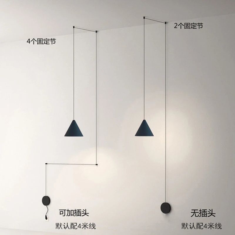 

Felexible Hanging Pendant Lights Diy Adjustable Suspension Cord Pendant Lamp Black Contemporary Bedroom Office Lighting Fixtures