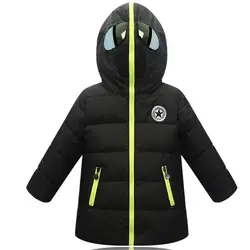 New Girls Space suit Winter Down jacket with Glasses in Hood Cool Boy Snow Jacket Coat High Quality Children Snow Clothes 3-12Y