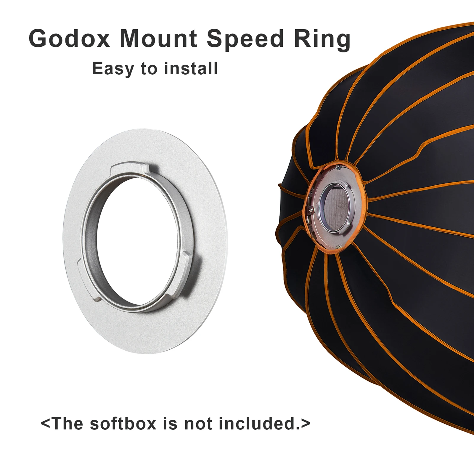 Godox SA-GD Godox Mount Speed Ring for Godox QR-P70/P90/P120 Parabolic Softbox for Godox ML60Bi/ML60 Studio Video Light