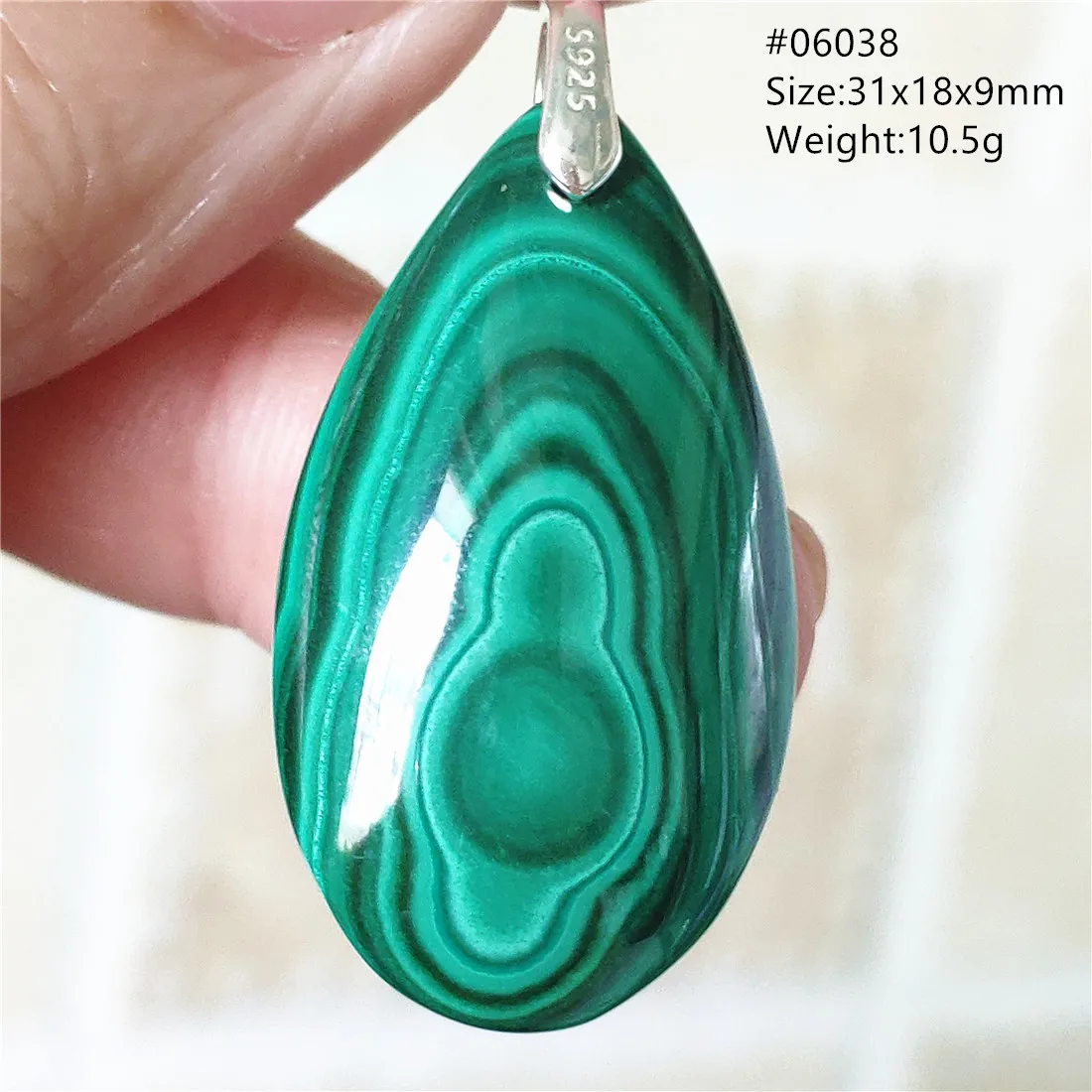 Natural Green Malachite Donut Pendant Water Drop Round Malachite Chrysocolla Pendant Women Men Green Jewelry Necklace AAAAA