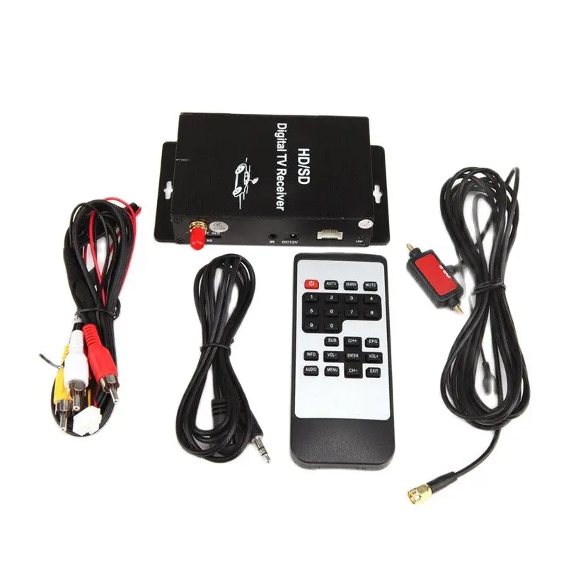 

12V HD/SD Digital TV Receiver Mobile Car TV Box 4 Video 2 Audio Output For US country use